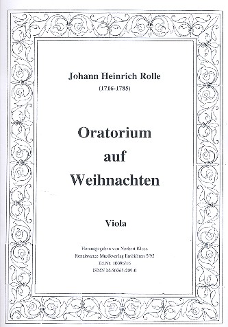 Oratorium auf Weihnachten  für Soli, Chor und Orchester  Viola