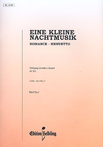 Romance und Menuetto aus Eine&nbsp;&nbsp;kleine Nachtmusik für&nbsp;&nbsp;Akkordeonorchester,   Partitur