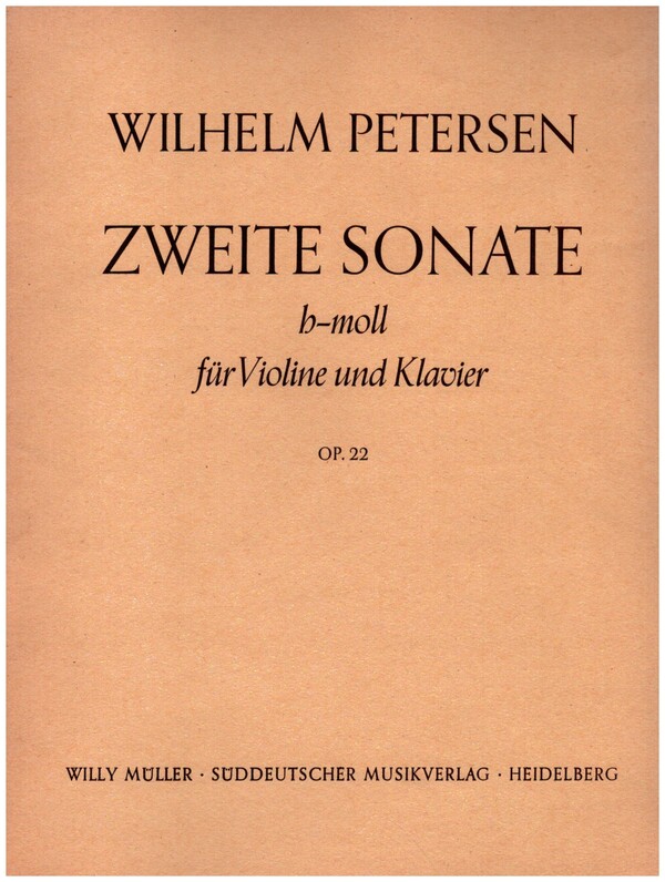 Sonate h-Moll Nr.2 op.22  für Violine und Klavier  