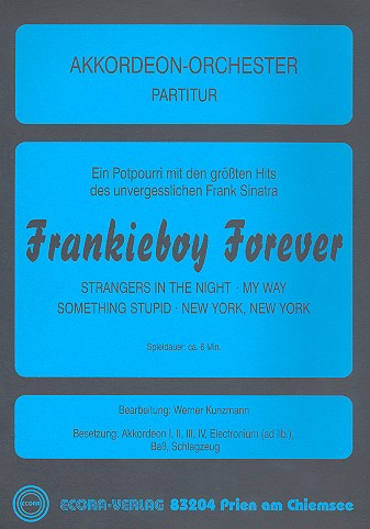 Frankieboy forever Potpourri  für Akkordeonorchester  Partitur