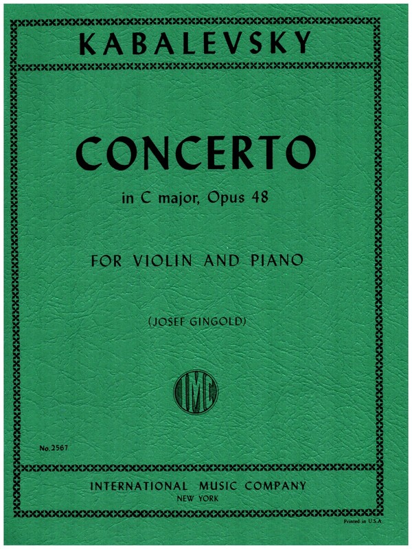 Concerto C major op.48&nbsp;&nbsp;for violin and piano&nbsp;&nbsp;