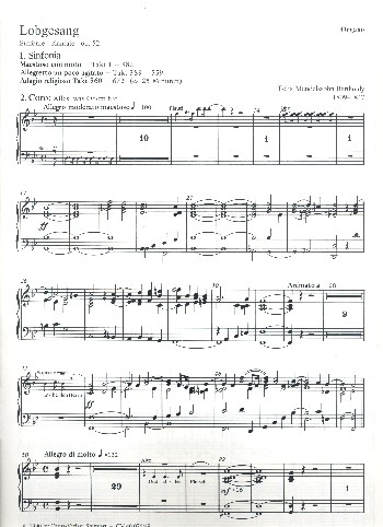 Sinfonie Nr.2 op.52&nbsp;&nbsp;für Soli, Chor und Orchester&nbsp;&nbsp;Orgel