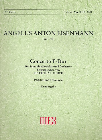 Concerto F-Dur für Sopraninoblockflöte  und Kammerorchester  Partitur und 6 Stimmen