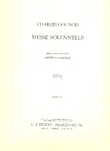Messe solennelle G-Dur (Cäcilien-Messe)&nbsp;&nbsp;für Soli, gem Chor und Orchester&nbsp;&nbsp;Viola