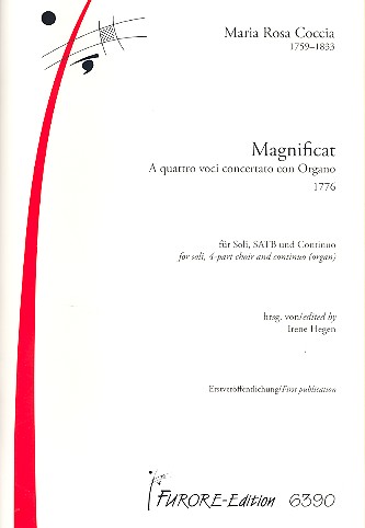 Magnificat  für Soli, gem chor und BC  Partitur (la) (1776)