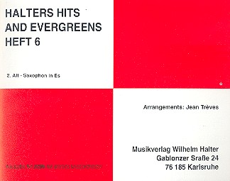 Halters Hits and Evergreens Band 6:&nbsp;&nbsp;für Blasorchester&nbsp;&nbsp;Altsaxophon 2