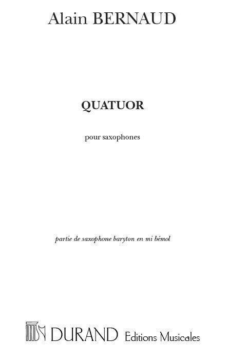 Quatuor pour saxophones&nbsp;&nbsp;partie pour saxophone barytone&nbsp;&nbsp;