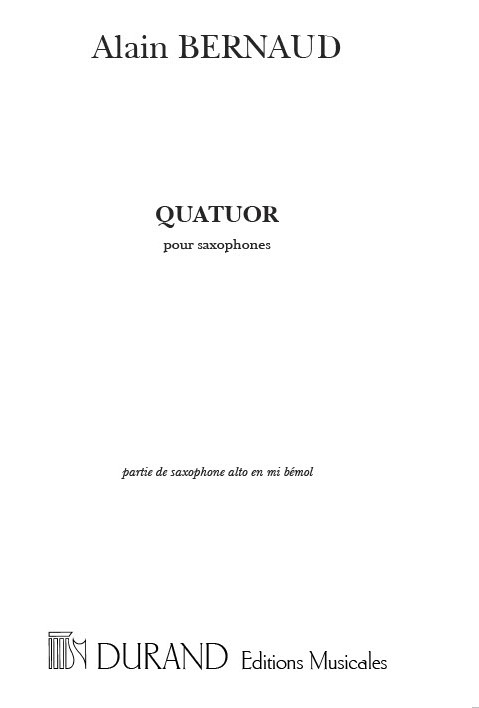 Quatuor pour saxophones&nbsp;&nbsp;saxophone alto&nbsp;&nbsp;