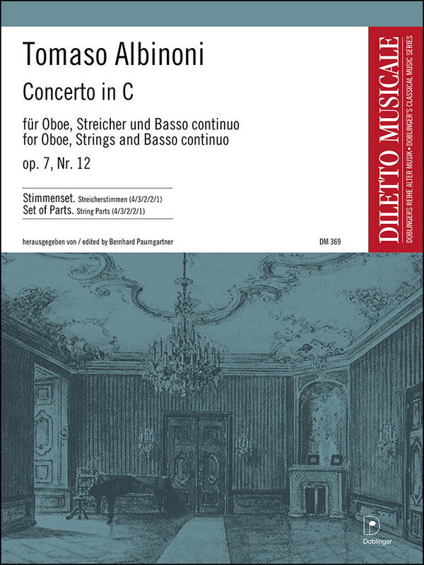 CONCERTO C-DUR OP.7,12&nbsp;&nbsp;FUER OBOE STREICHER UND BC&nbsp;&nbsp;STIMMENSET (HARM. UND 4-3-2-2-1)
