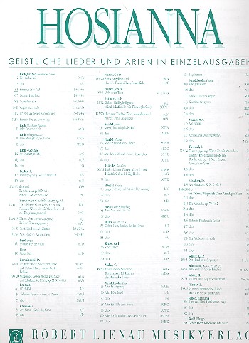 Komm süsser Tod  Für hohe bzw. tiefe Singstimme und Klavier (Orgel)  