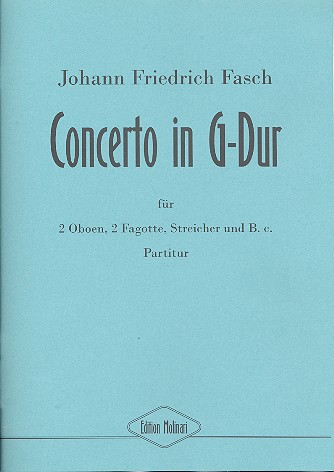 Konzert G-Dur  für 2 Oboen, 2 Fagotte, Streicher und Bc  Partitur