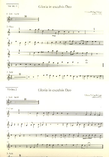 Gloria in excelsis deo für  Soli (STB), Chor, Orchester und Bc  Stimmensatz