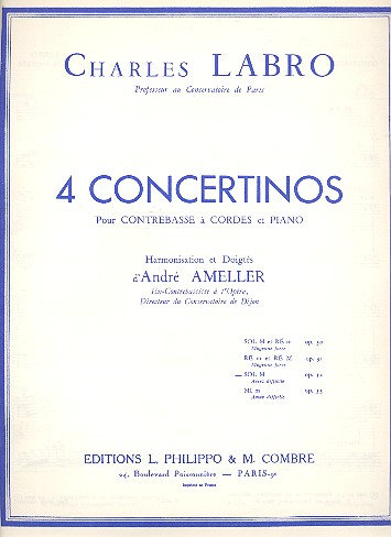 Concertino no.3 op.32&nbsp;&nbsp;pour contrebasse et piano&nbsp;&nbsp;