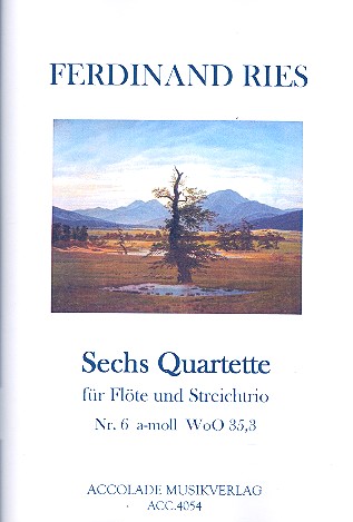 Quartett a-Moll WoO35,3  für Flöte und Streichtrio  Partitur und Stimmen