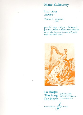 Exercises vol.3 gammes&nbsp;&nbsp;pour la harpe celtique et la harpe&nbsp;&nbsp;sans pedales