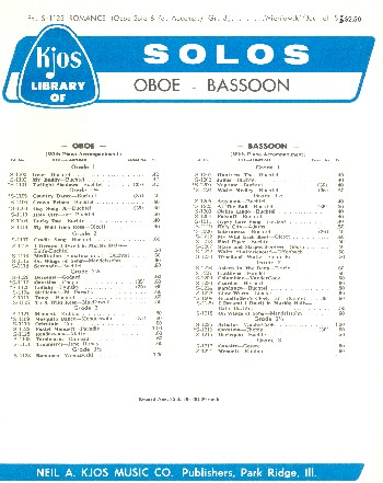 Romance from 2nd Concerto  for oboe and piano  