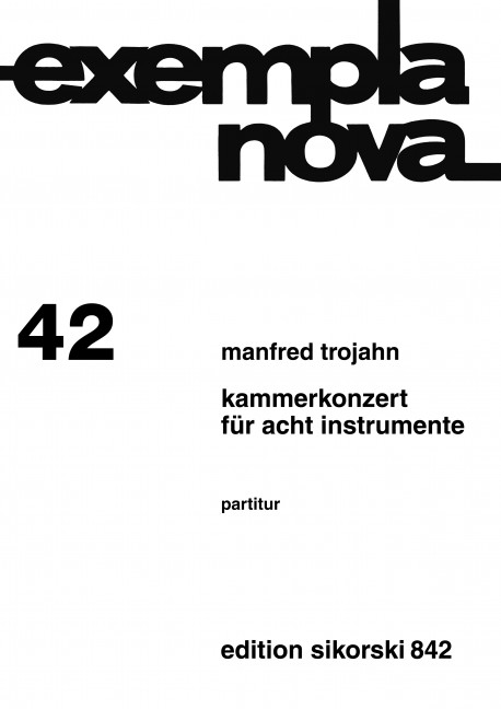 KAMMERKONZERT FUER 8 INSTRU-  MENTE  PARTITUR