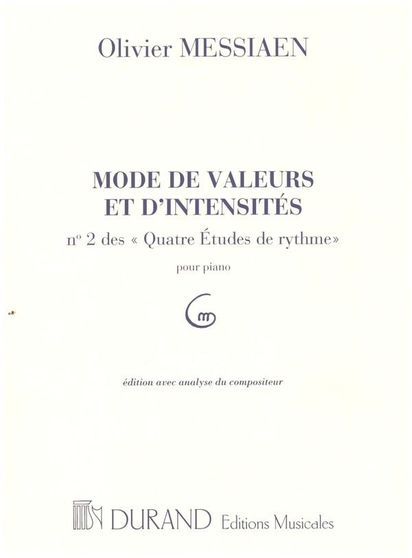 Mode de valeurs et d'intensites  pour piano  