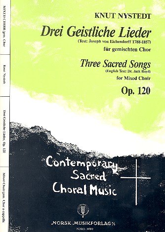 3 geistliche Lieder op.120  für gem Chor a cappella  Partitur (en/dt)