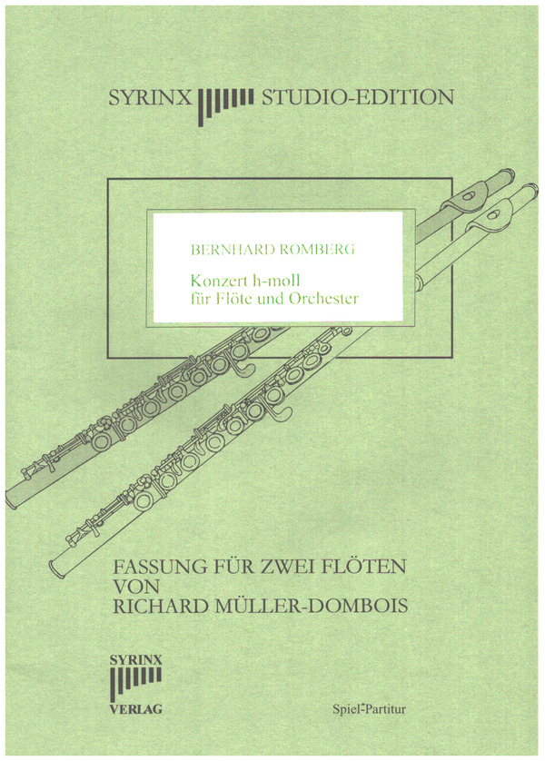 Konzert h-Moll für Flöte  und Orchester für  2 Flöten,  Spielpartitur