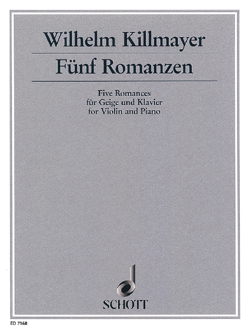 Fünf Romanzen&nbsp;&nbsp;für Violine und Klavier&nbsp;&nbsp;