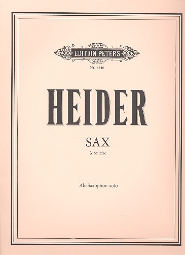 Sax 3 Stücke&nbsp;&nbsp;Stücke für Altsaxophon&nbsp;&nbsp;