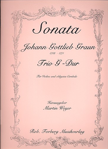 TRIO SONATE G-DUR FUER VIOLINE UND&nbsp;&nbsp;OBLIGATES CEMBALO&nbsp;&nbsp;WEYER, MARTIN, ED