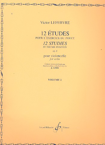 12 études op.2 vol.2  pour violoncello  pour l'exercice du pouce