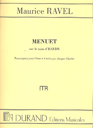 Menuet sur le nom de Haydn&nbsp;&nbsp;pour piano a 4 mains&nbsp;&nbsp;