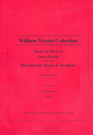 Introduction, Theme and Variations for bassoon and strings  for bassoon and piano  