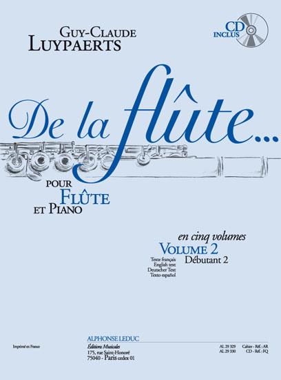 De la flûte vol.2 (+CD)&nbsp;&nbsp;pour flûte et piano&nbsp;&nbsp;(texte fr/dt/en/sp)