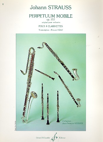 Perpetuum mobile op.257&nbsp;&nbsp;pour 4 clarinettes&nbsp;&nbsp;partition et parties
