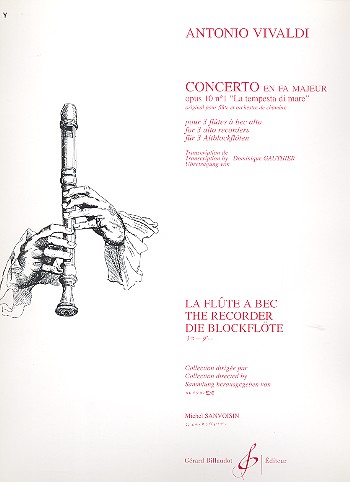 Concerto fa majeur op.10,1&nbsp;&nbsp;pour 3 flûtes à bec alto&nbsp;&nbsp;