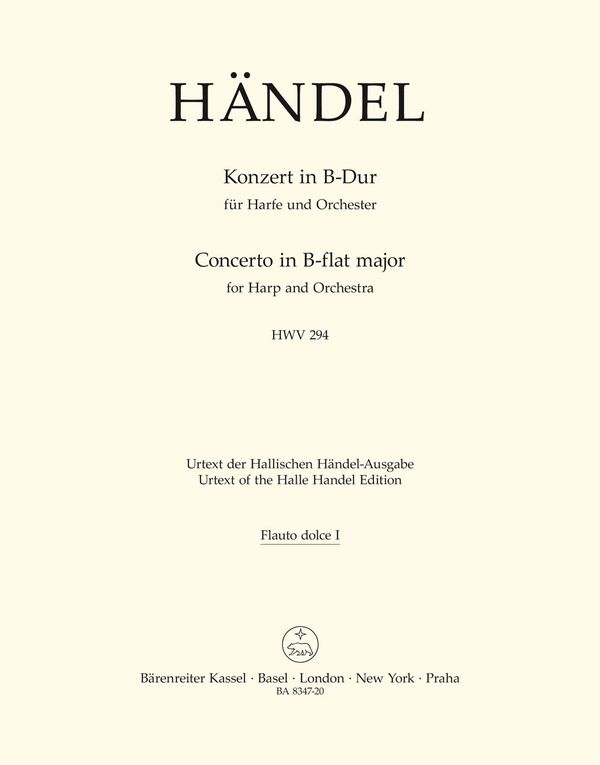 Konzert B-Dur HWV294&nbsp;&nbsp;für Harfe und Orchester&nbsp;&nbsp;Flöte 1