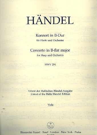 Konzert B-Dur HWV294&nbsp;&nbsp;für Harfe und Orchester&nbsp;&nbsp;Viola