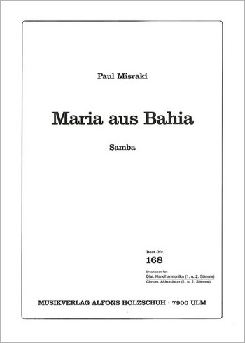MARIA AUS BAHIA FUER&nbsp;&nbsp;HANDHARMONIKA (MIT 2. STIMME)&nbsp;&nbsp;