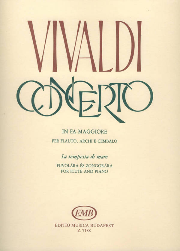 Concerto fa maggiore La tempesta di mare F.VI:12 &nbsp;&nbsp;per flauto e pianoforte&nbsp;&nbsp;