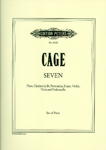 Seven&nbsp;&nbsp;for flute, clarinet, percussion, piano, violin, viola and Violoncello&nbsp;&nbsp;Parts
