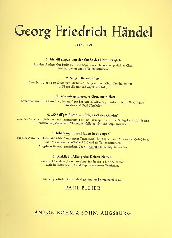 Eure Herzen hebt empor - Ausgabe B&nbsp;&nbsp;für Frauenchor und Orgel&nbsp;&nbsp;Partitur