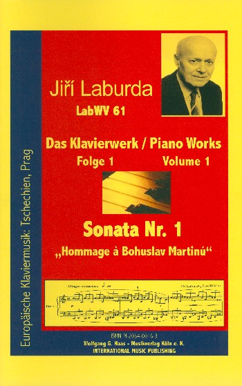 Sonate Nr.1 LABWV61 Hommage a Bohuslav Martinu&nbsp;&nbsp;für Klavier&nbsp;&nbsp;