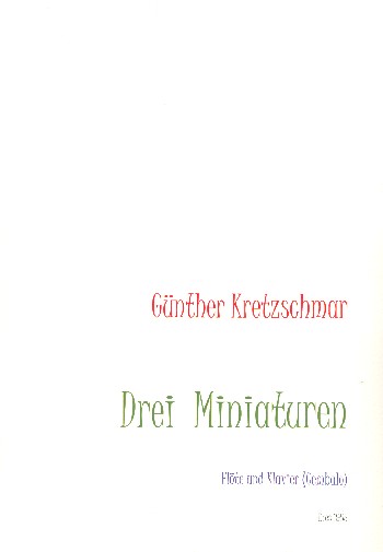 3 Miniaturen für Flöte und Cembalo  (Klavier)  