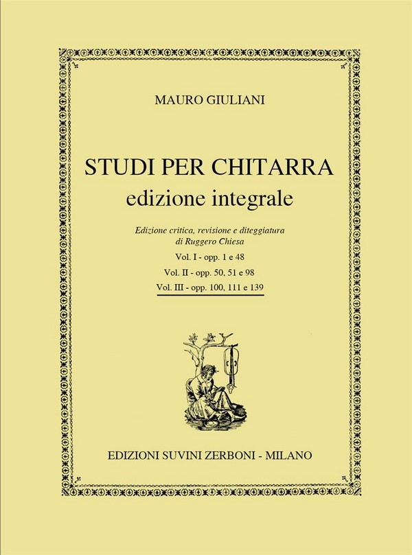 Studie vol.3 (op.100, 111 e op.139)&nbsp;&nbsp;per chitarra&nbsp;&nbsp;