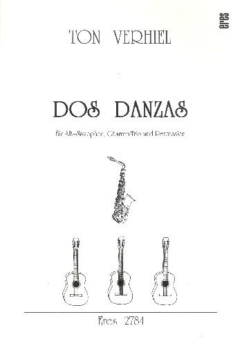 2 Danzas  für Altsaxophon, 3 Gitarren und Schlagzeug  Partitur und Stimmen