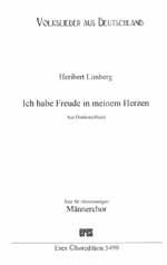 ICH HABE FREUDE IN MEINEM  HERZEN FUER MAENNERCHOR  SINGPARTITUR