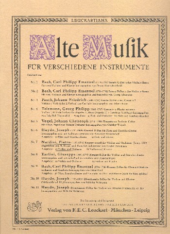 Konzert e-Moll  für Violine und Orchester  Partitur