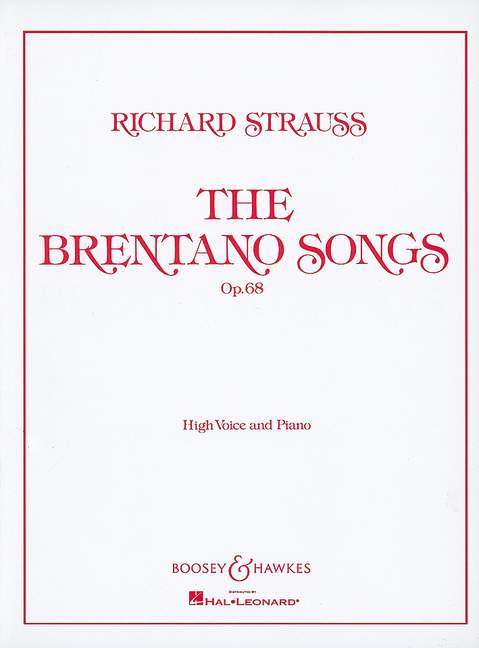 The Brentano songs op.68&nbsp;&nbsp;for high voice and piano (dt)&nbsp;&nbsp;