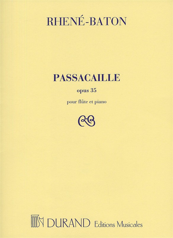 Passacaille op.35 pour flûte  et piano  
