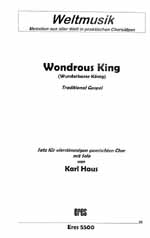 WONDROUS KING FUER GEM CHOR&nbsp;&nbsp;SINGPARTITUR&nbsp;&nbsp;