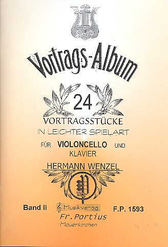 24 Vortragsstücke Band 2  für Violoncello und Klavier  leicht spielbar    Verlagskopie
