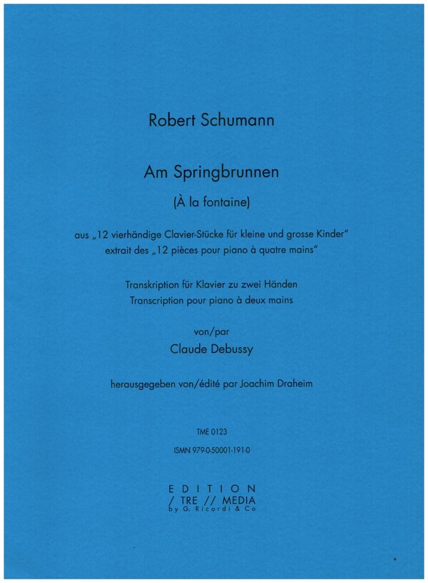Am Springbrunnen Transkription  für Klavier von Claude Debussy  